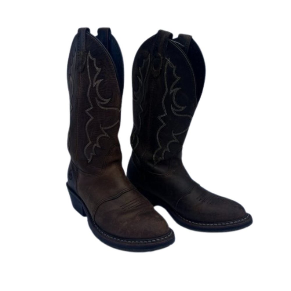 Double H DH5173 Boot Oil Resistant Brown Leather Western Cowboy Boots Size 9M